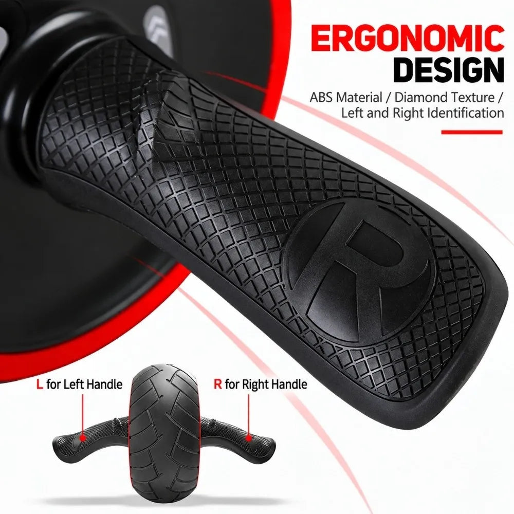 Rebound Spring Assist Ab Roller — Core Strength Training Wheel with Brake