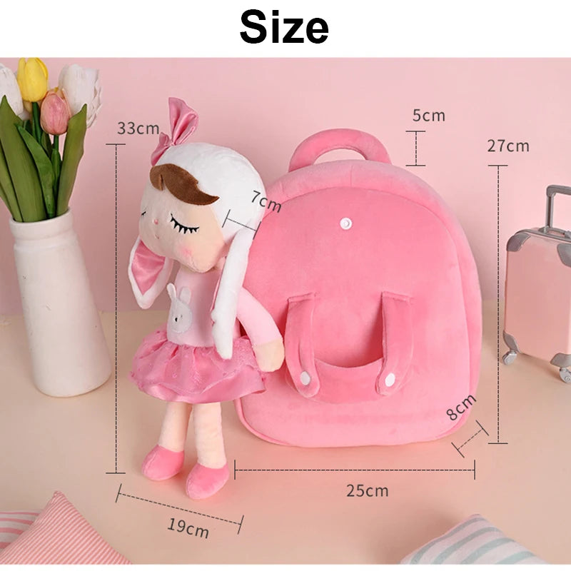 Metoo Plush Animal Backpack — Soft Toddler Bag with Detachable Doll
