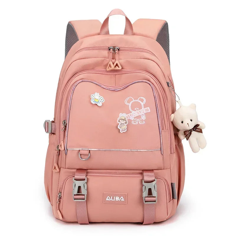 YIYUEQIANLI Kids School Backpack — Large Waterproof Book Bag for Girls