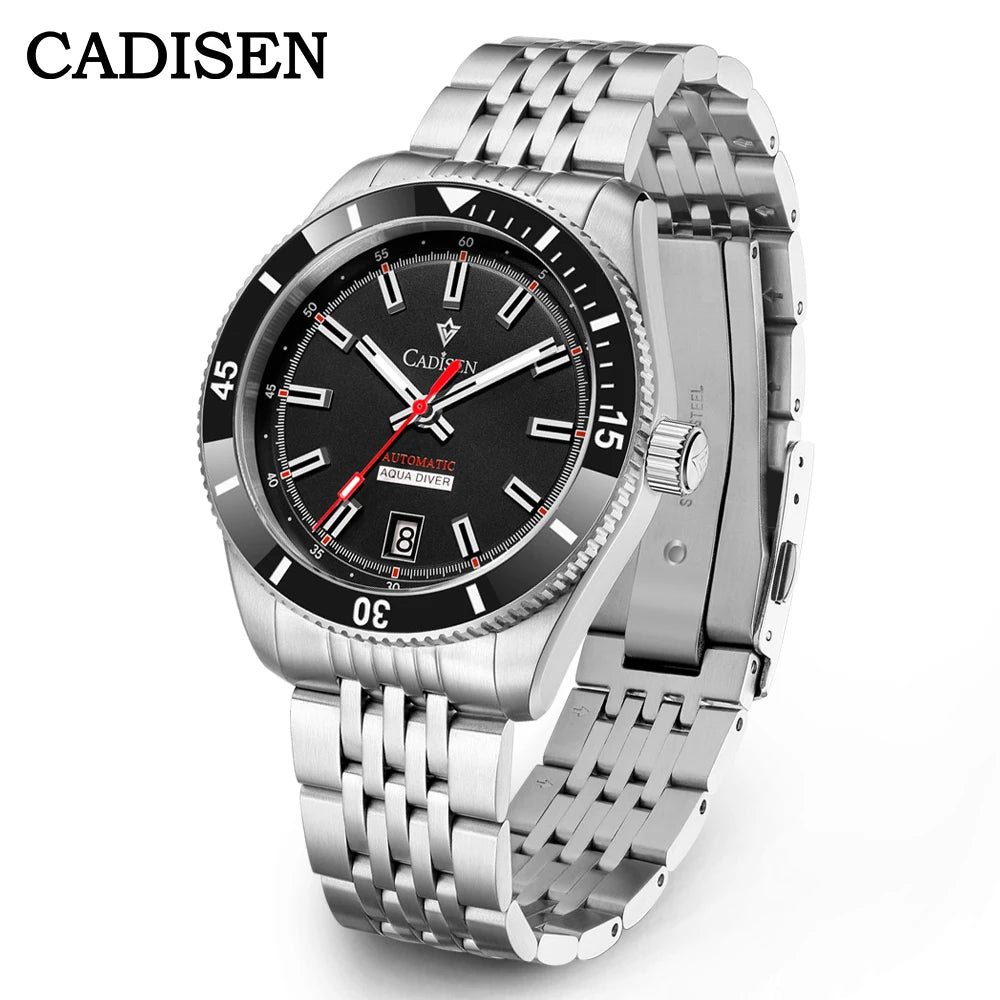 Cadisen Automatic Mechanical Watch — Ceramic Bezel & Sapphire Crystal