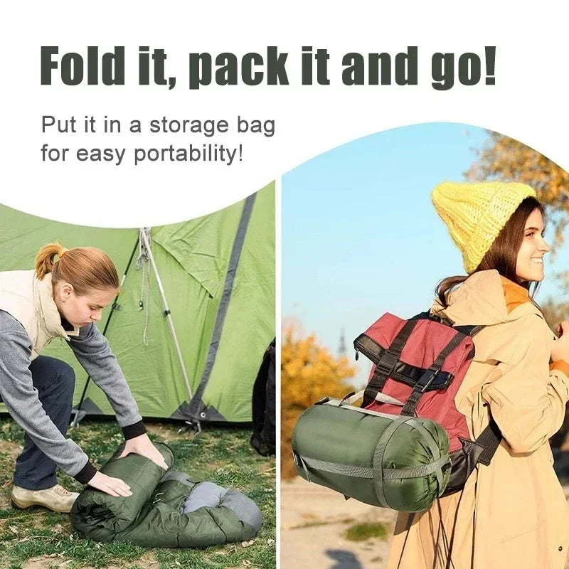 Ultralight Waterproof Sleeping Bag — Warm Envelope Style for Camping