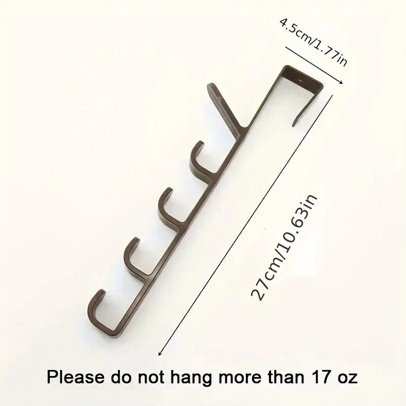 Over The Door Hanging Rack — Space Saving Storage Hooks for Bags and Jackets