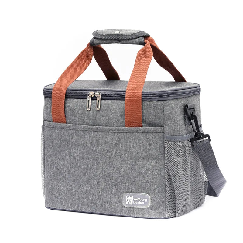 Insulated Lunch Tote Bag — Thermal Food Organizer for Picnic and Hiking