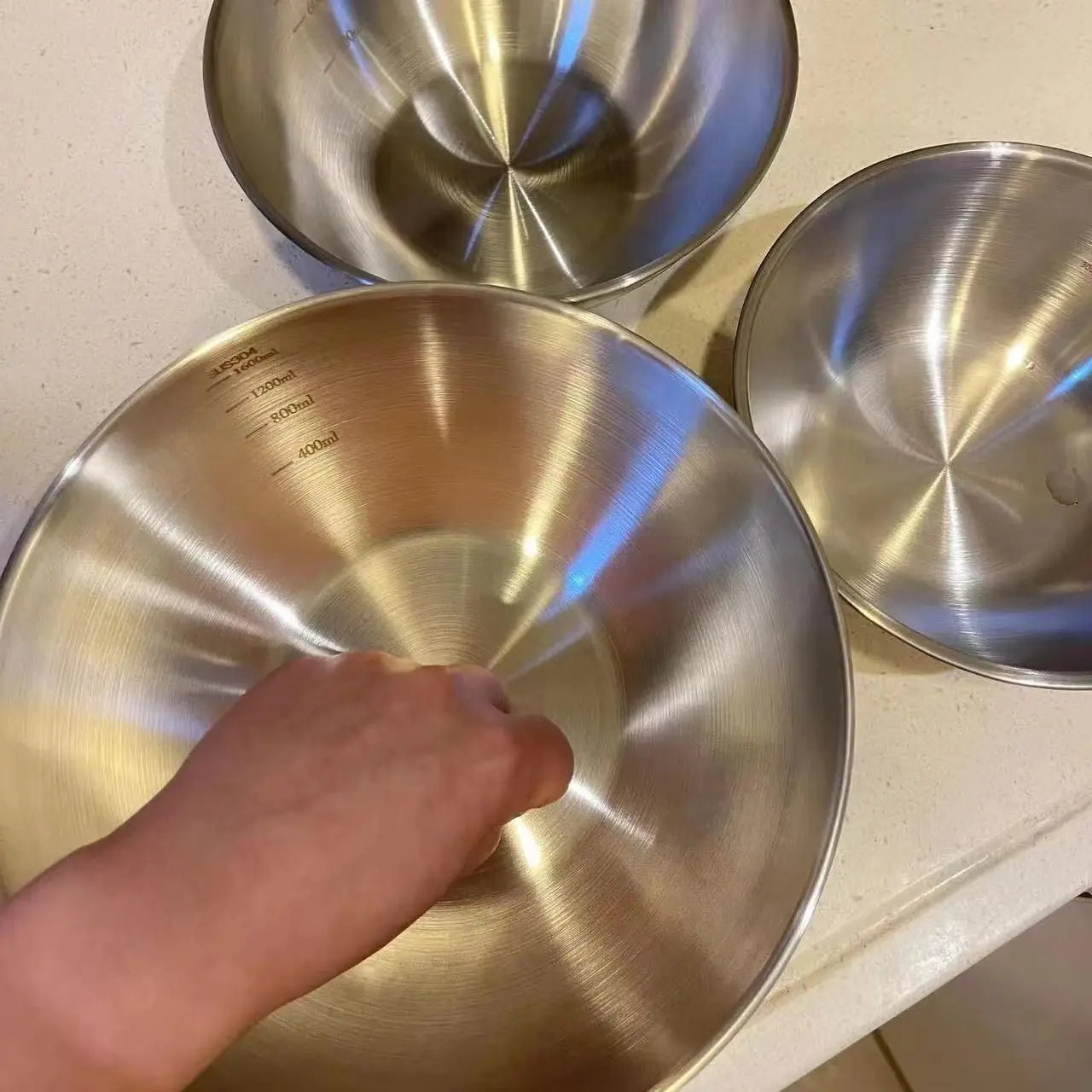 Stainless Steel Mixing Bowl Set — Versatile Kitchen Prep & Storage