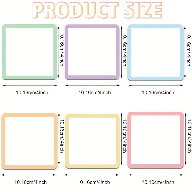 Erasable Magnetic Labels — Reusable Color Note Set for Whiteboards