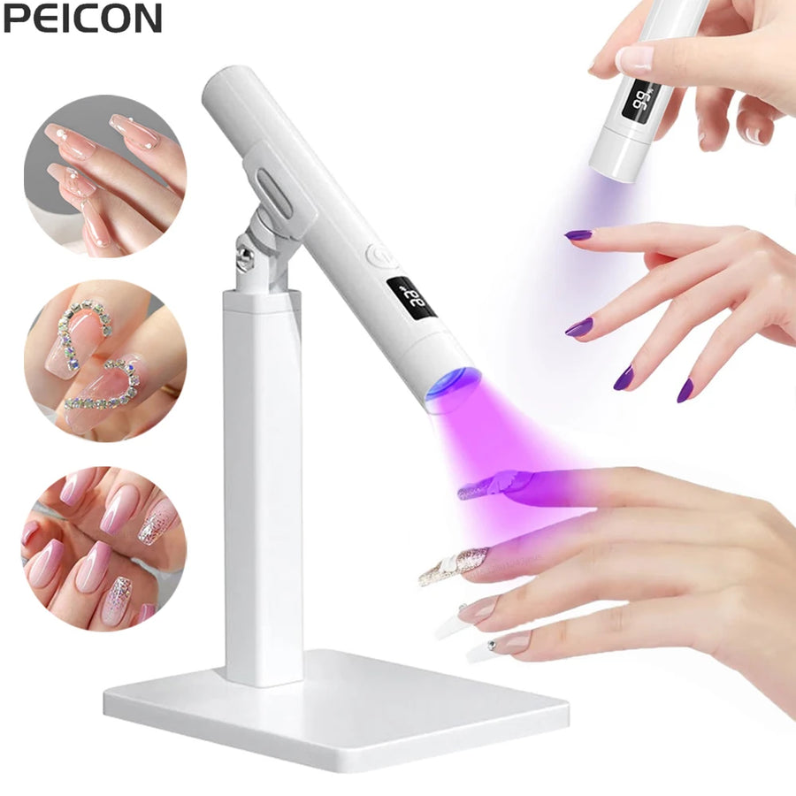 peicon Mini UV LED Nail Lamp — Portable Rechargeable Gel Nail Dryer