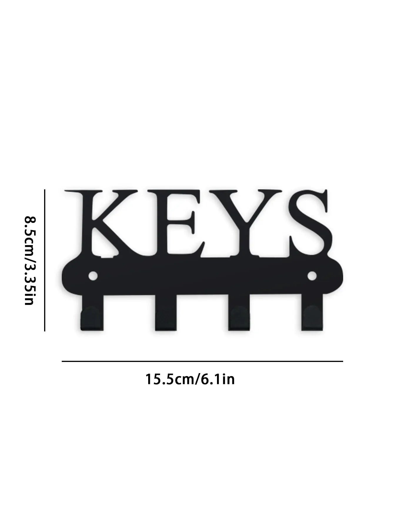 Wall-Mounted Metal Key Holder — Space-Saving Decorative Hook Organizer