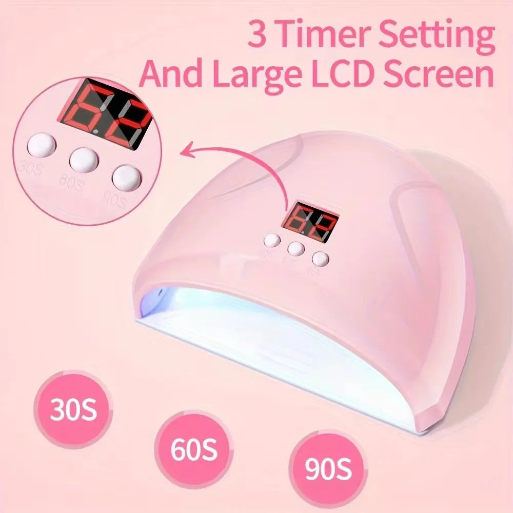 LULAA Professional Manicure Set — Electric Nail Drill & UV Lamp Kit