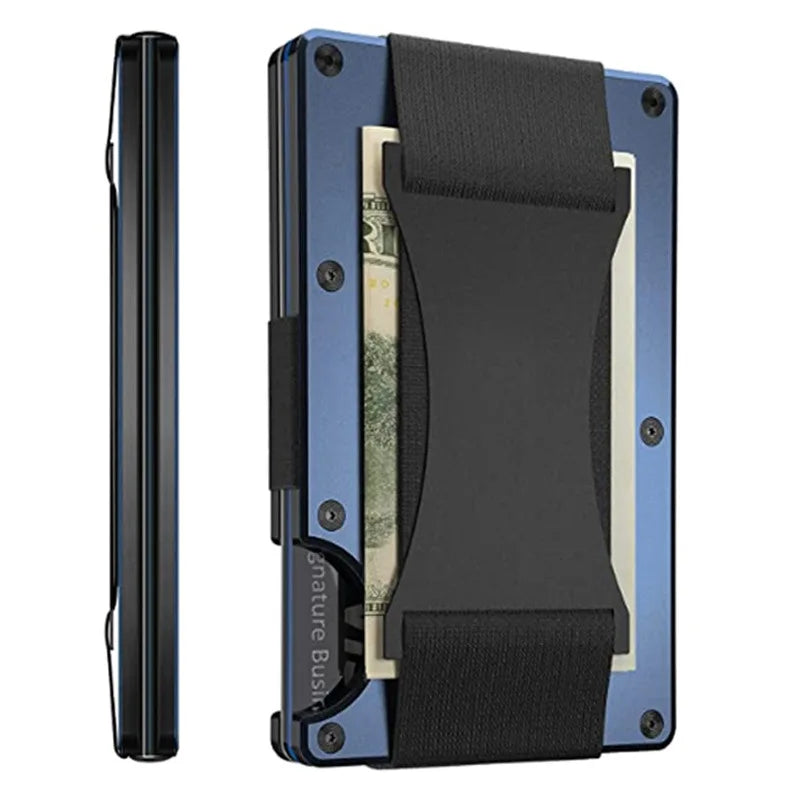 Slim Metal RFID Card Holder — Minimalist Aluminum Alloy Wallet
