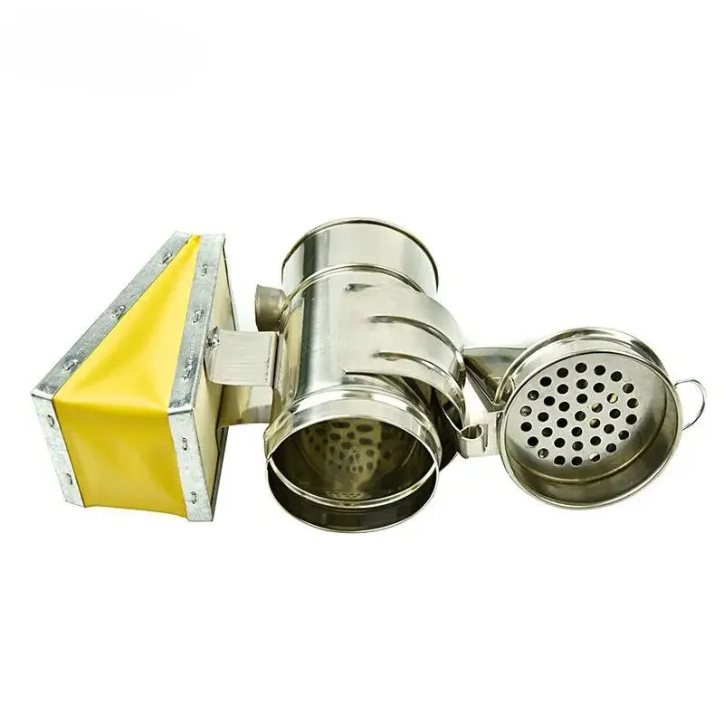 Stainless Steel Beekeeping Smoker — Manual Smoke Maker with Hanging Hook