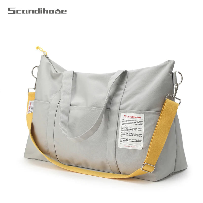 POTRAVEL.DESIGN Large Capacity Travel Duffel Bag — Multi-Pocket Weekender with Luggage Sleeve