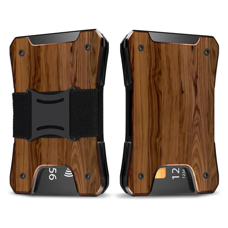 FUNTINGTREE Metal Minimalist Wallet — Slim RFID Blocking Money Clip