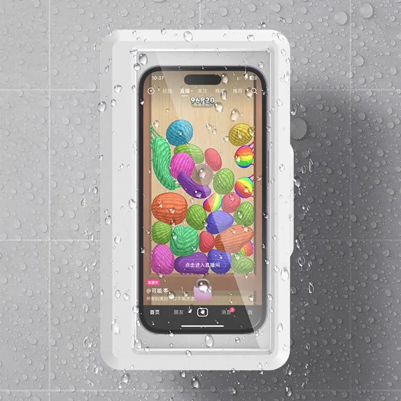 VORTNGLE Waterproof Mobile Phone Case — Anti-Fog Shower Wall Holder