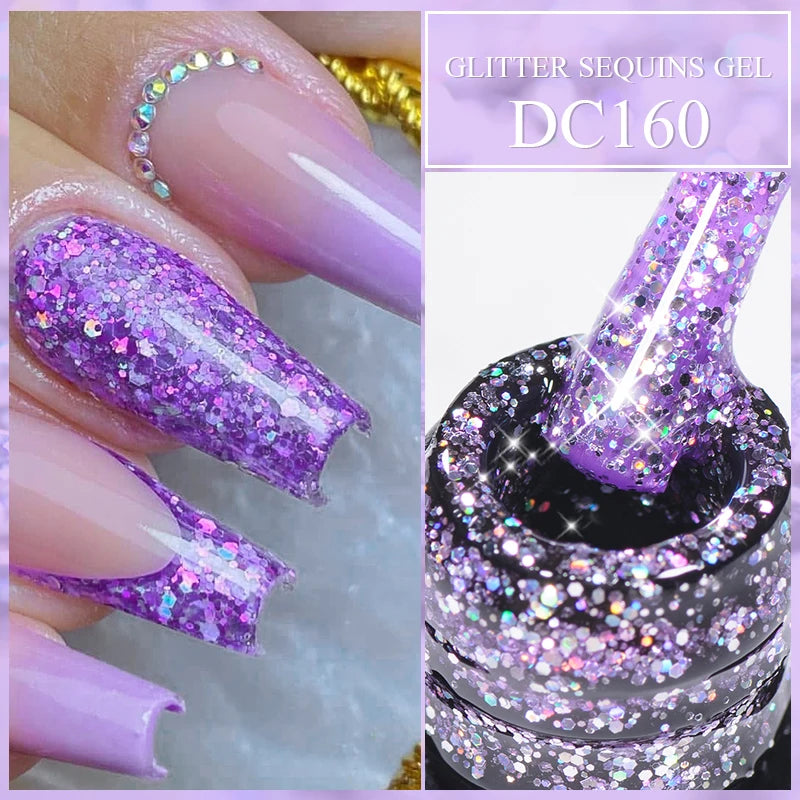 Mtssii Reflective Glitter Gel Nail Polish — Sparkling Holographic Effect
