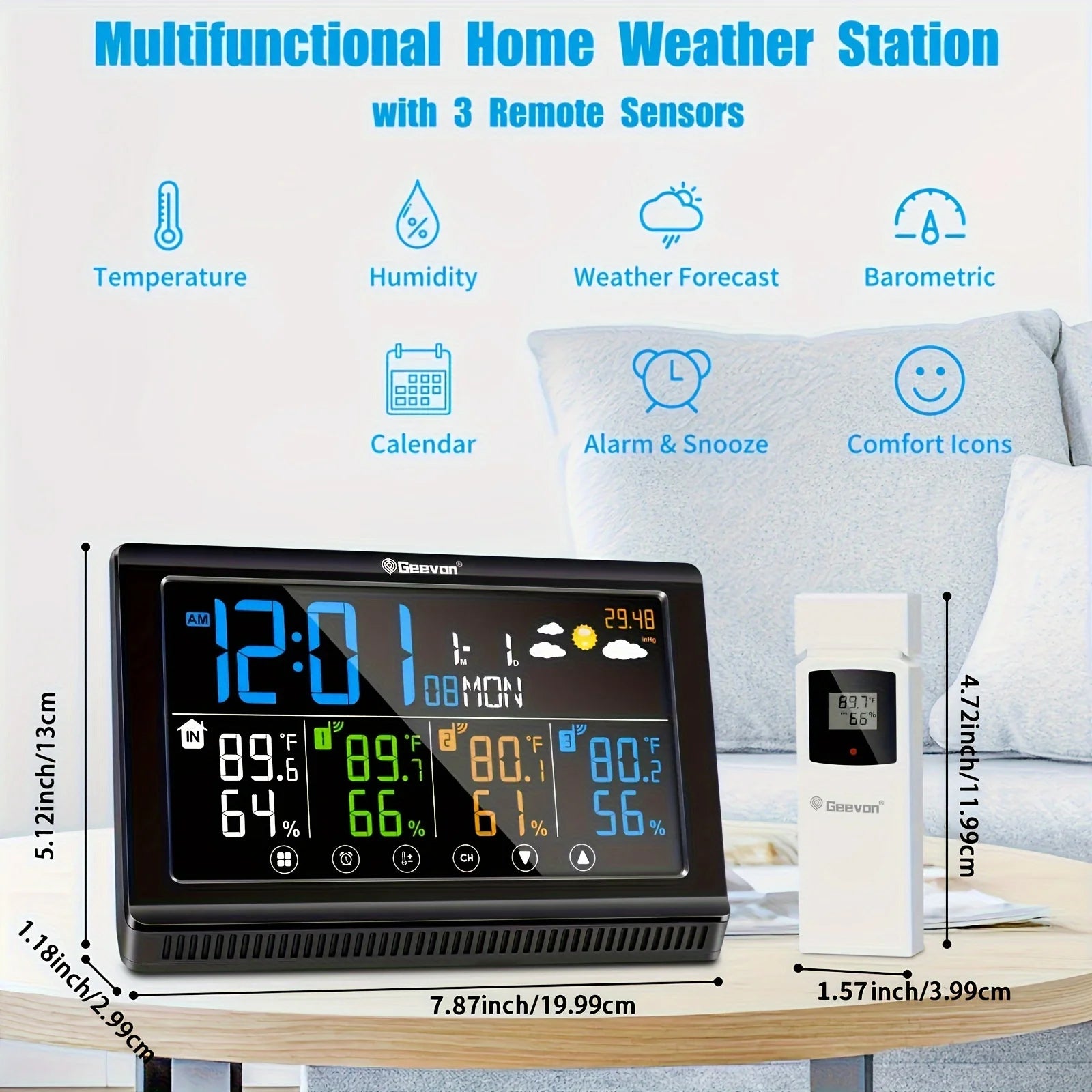 Geevon Weather Station — Digital Temperature Humidity Meter