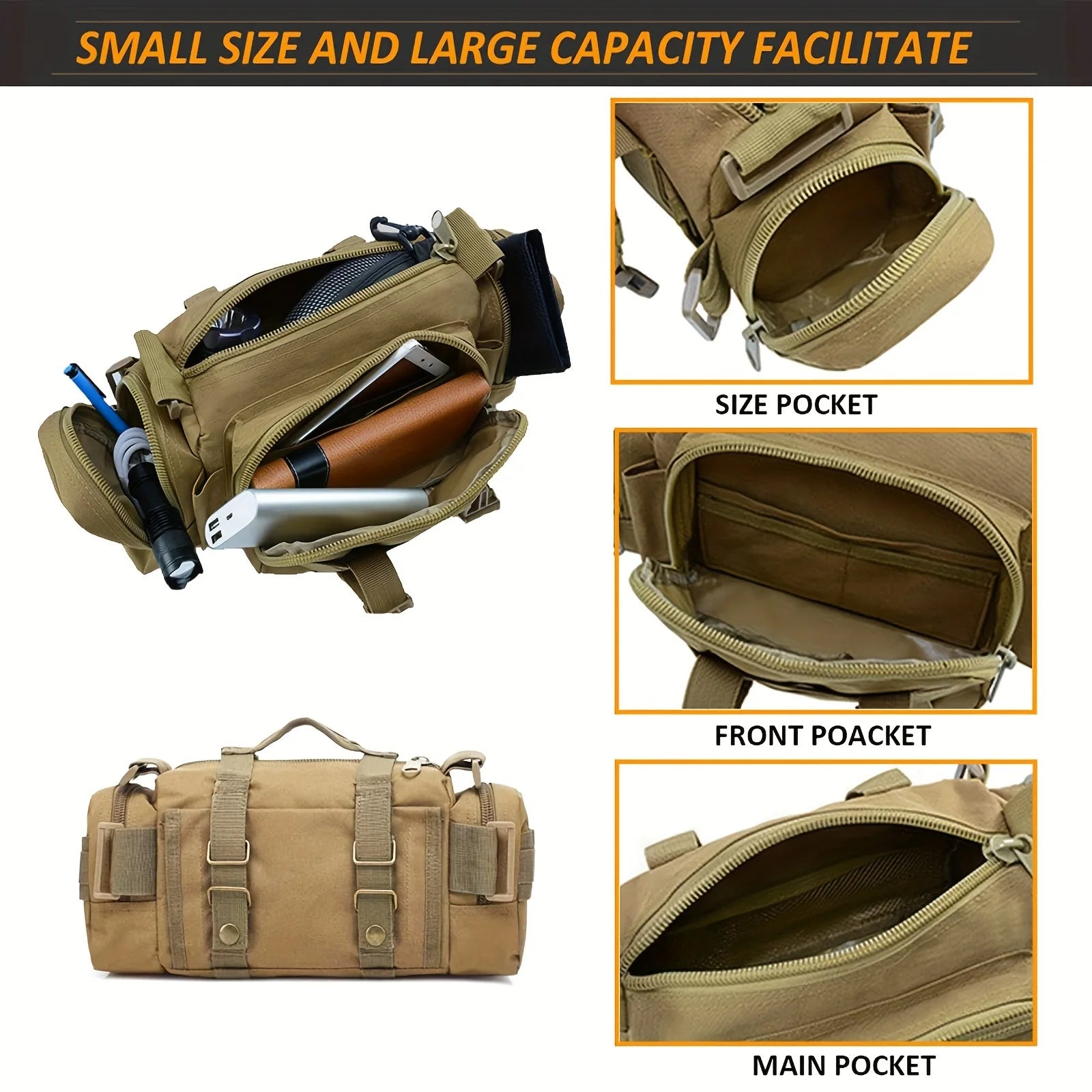 Waterproof Waist Fanny Pack — Versatile Cross-Body Sling Bag for Outdoor Adventure