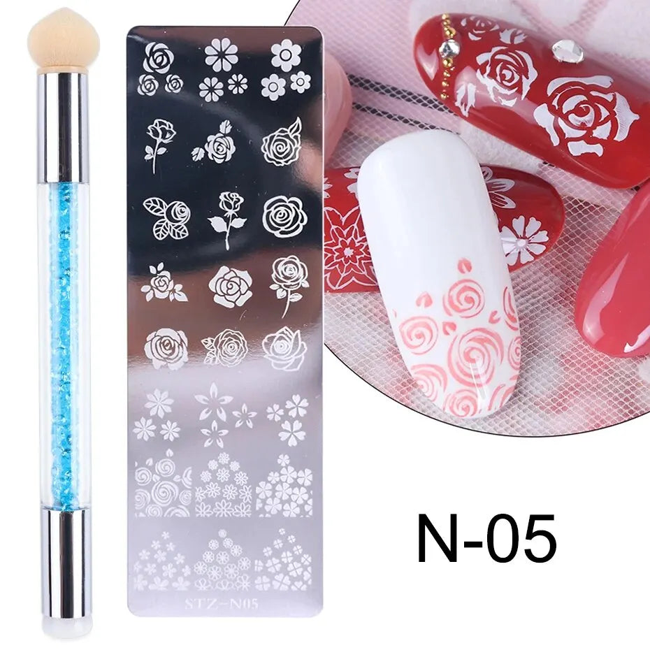 Full Beauty Nail Stamping Set — Professional Polish Transfer Kit
