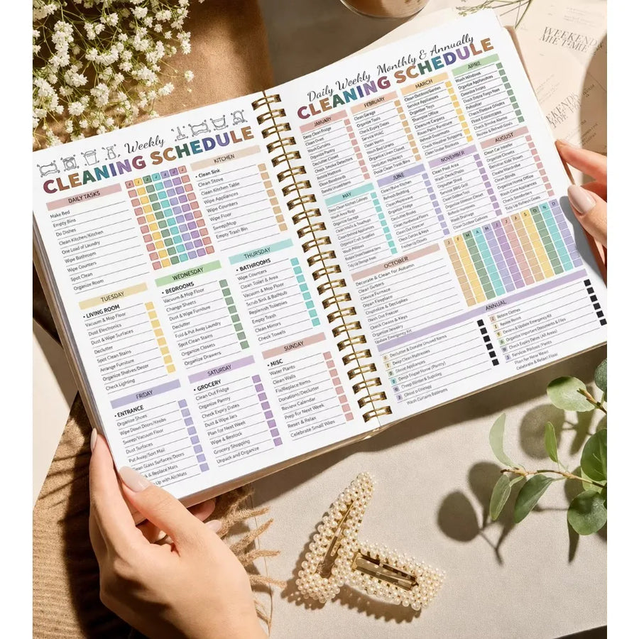 ADHD Cleaning Planner — Household Chores Organizer & Schedule Journal