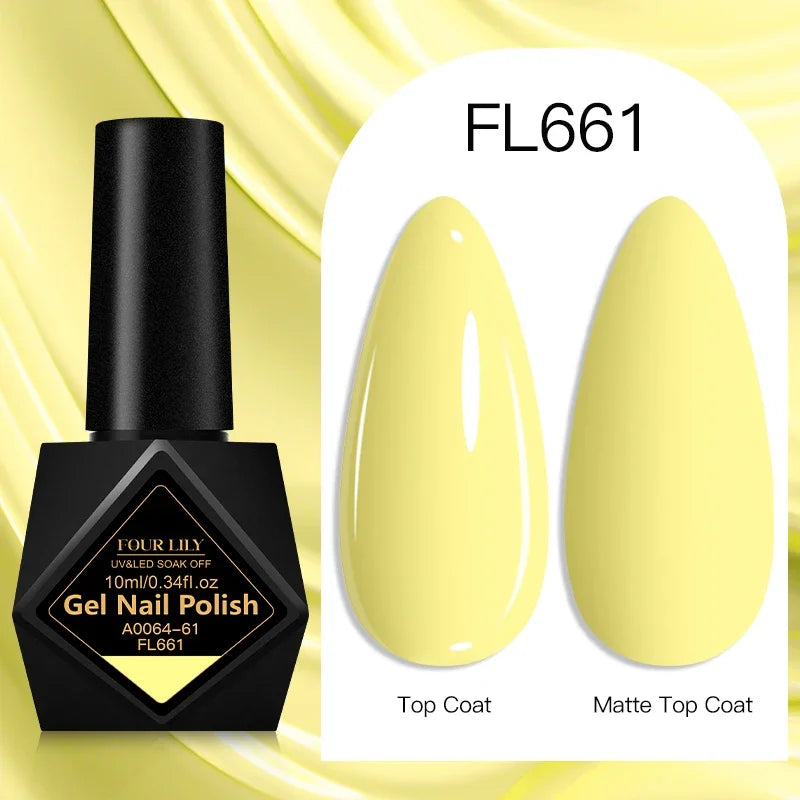 Four Lily Gel Nail Polish — Long Lasting Semi-Permanent Manicure Set