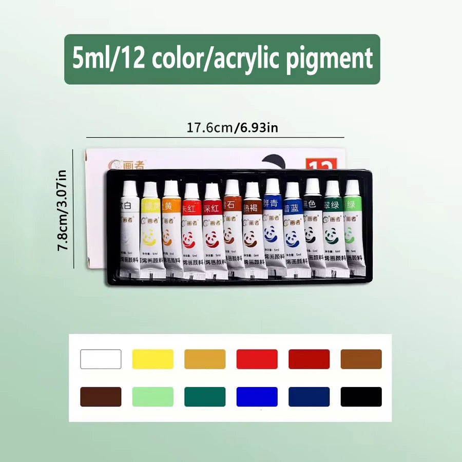 Vibrant Acrylic Paint Set — Waterproof Pigmented Colors for DIY Crafts