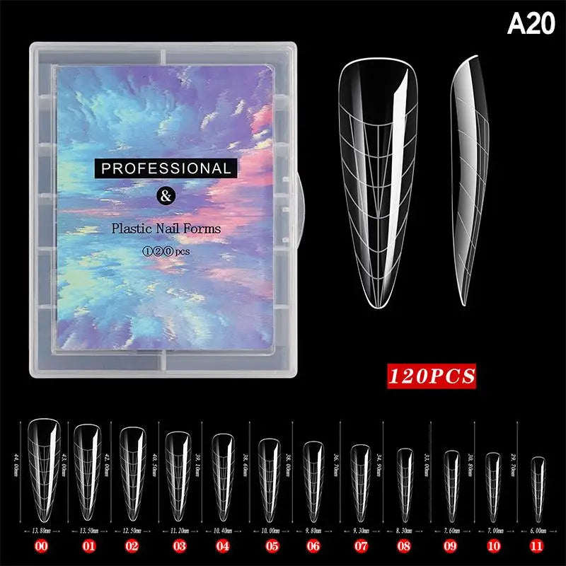 Poly Nail Gel Dual Forms — 120 Piece Quick Extension Mold Set