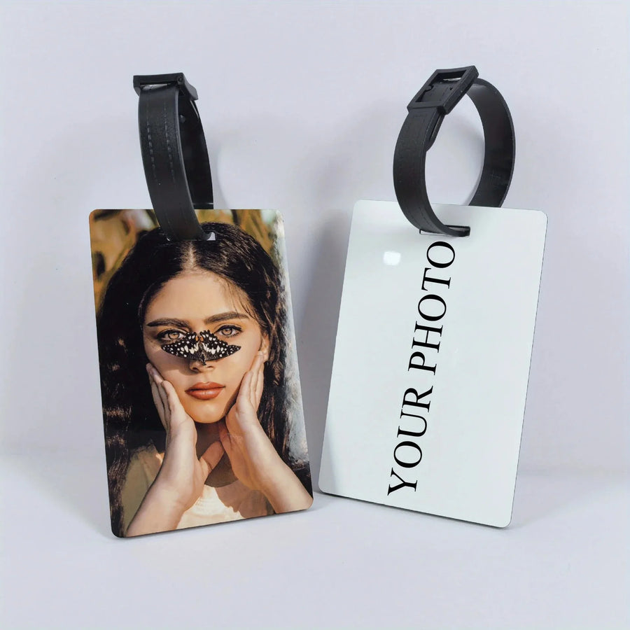 TRISJEM Personalized Photo Luggage Tag — Custom Suitcase & Backpack Accessory