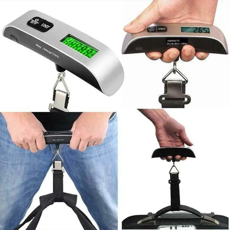 Digital Luggage Scale — Portable Hanging Scale for Travel, 110lb Capacity