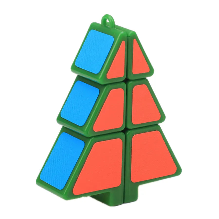 Christmas Tree Shaped Magic Cube — Mini Puzzle Pendant & Holiday Gift