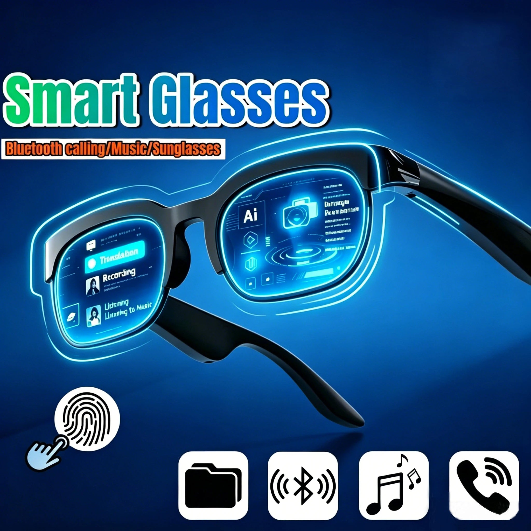 COTAUL Smart AI Translation Glasses — Bluetooth Audio & Voice Assistant