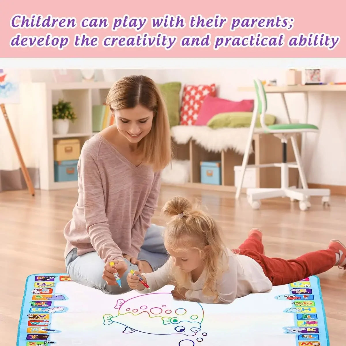 Magic Water Drawing Mat — Reusable Water Painting Board for Kids
