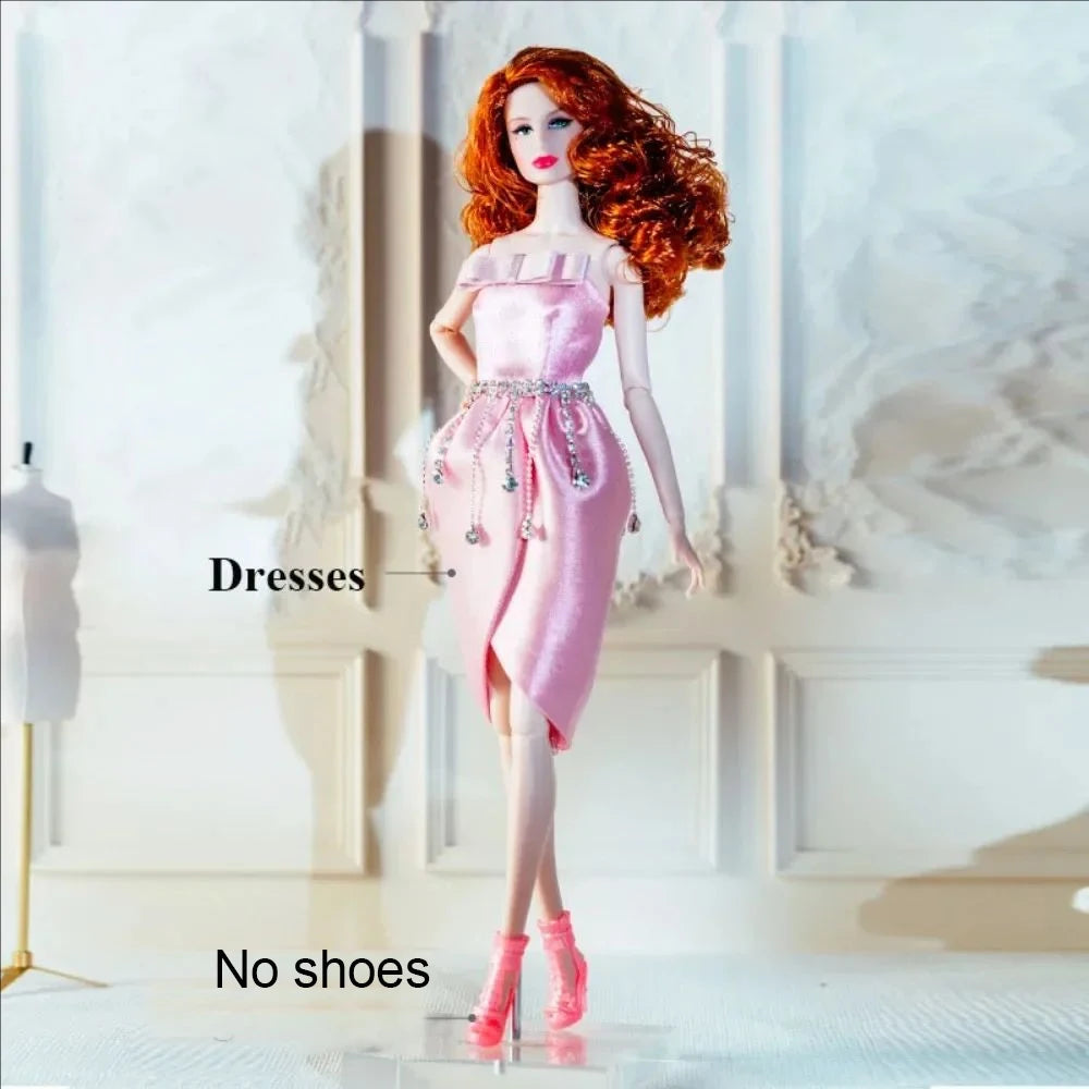 Xianxian Princess European Lace Golden Dress — Elegant Doll Clothing Set