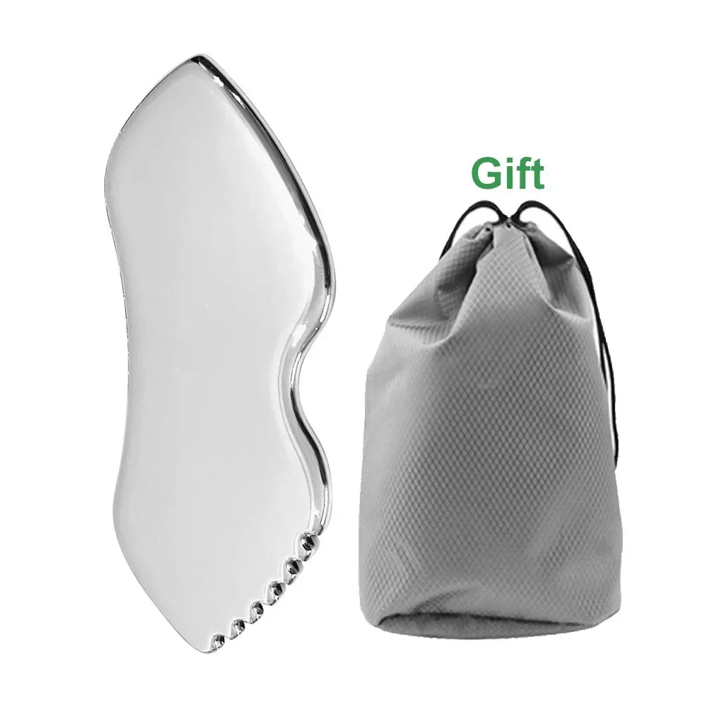 SALORIE Stainless Steel Gua Sha Board — Facial and Body Massage Scraper