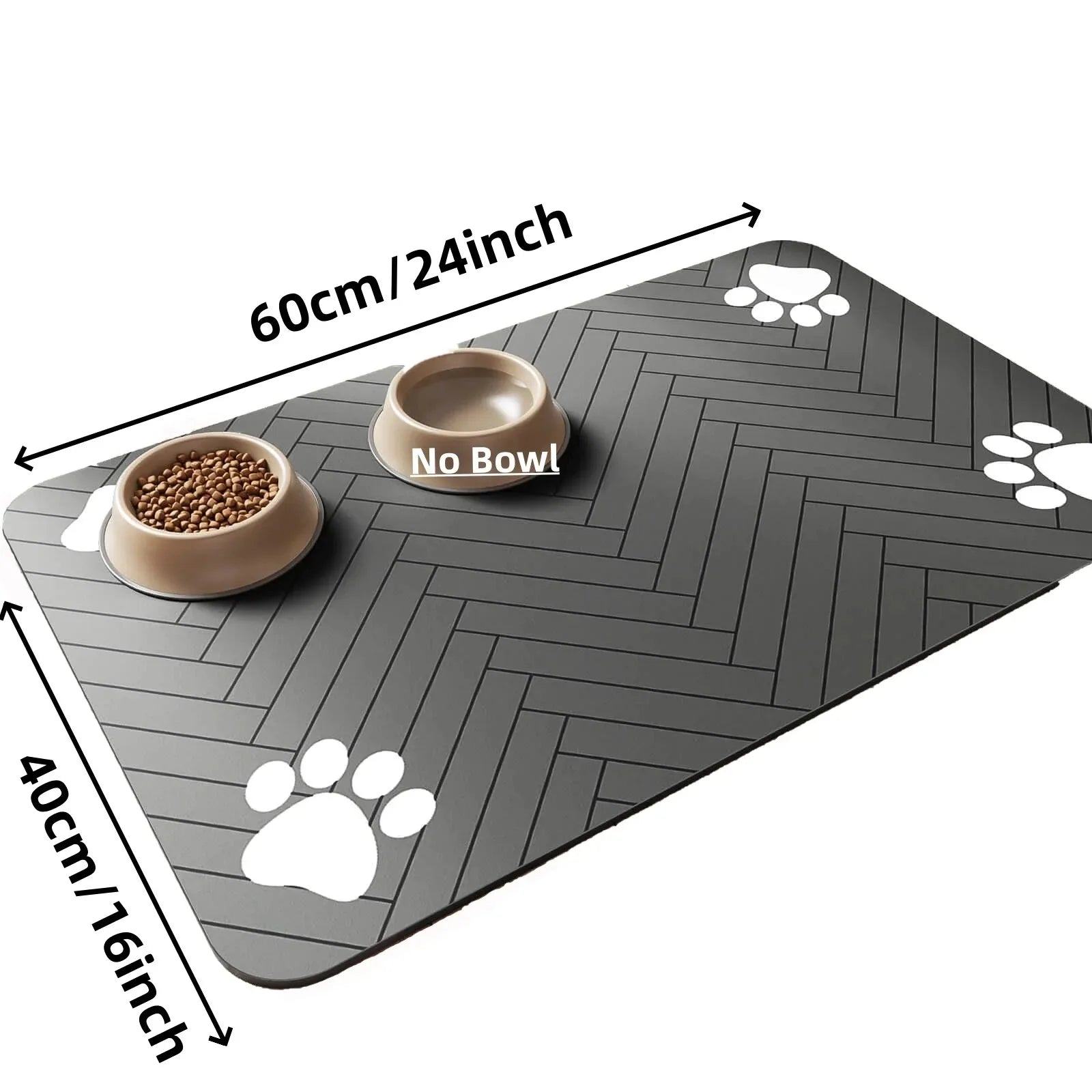 Absorbent Pet Feeding Mat — Waterproof Placemat with Non-Slip Rubber Backing