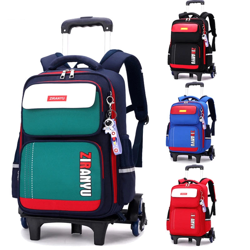 Student Rolling Backpack — Multi-Functional Trolley Bag for Primary School