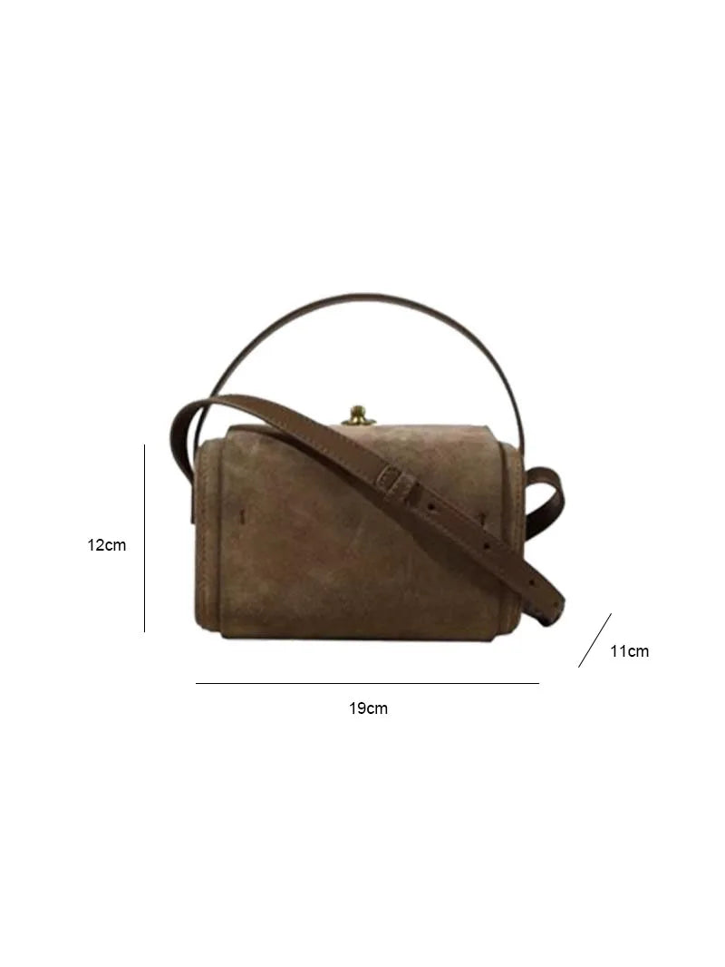 JCHENSJ Women's Mini Box Bag — Retro Frosted Crossbody Shoulder Bag