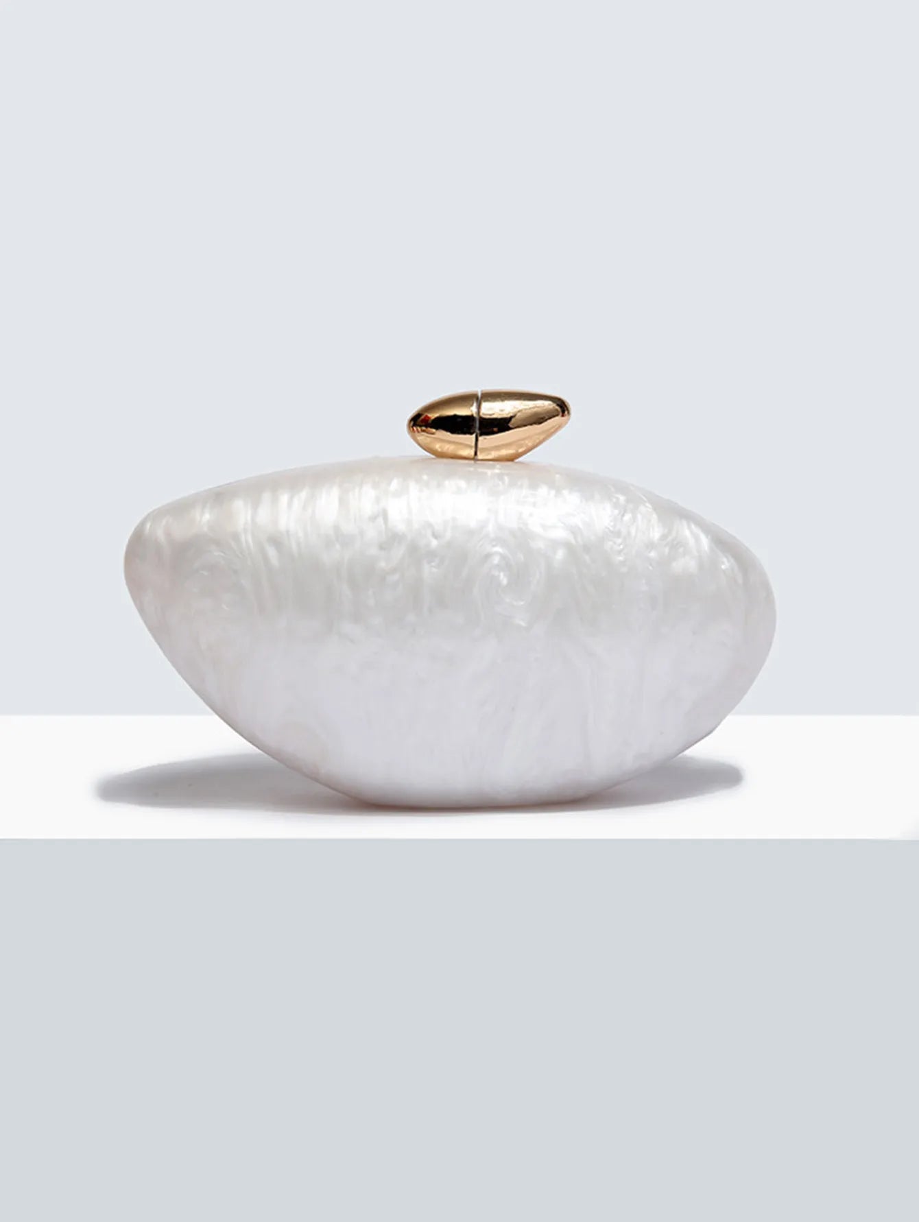 ABQP Retro Acrylic Marble Evening Bag — Elegant Minaudiere Clutch for Parties