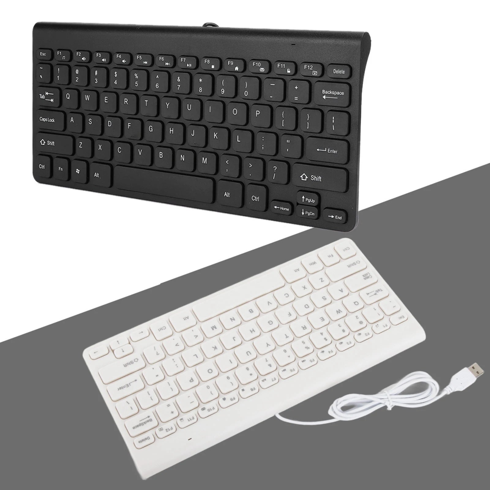 zyyini Ultra Thin Wired Keyboard and Mouse Combo — Compact USB Desktop Set