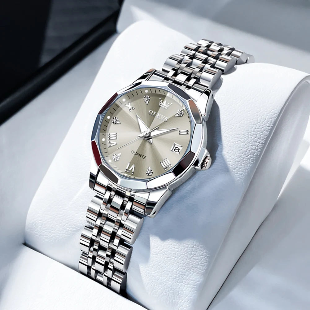 OLEVS 9931 Elegant Women's Watch — Luxury Stainless Steel Quartz Timepiece