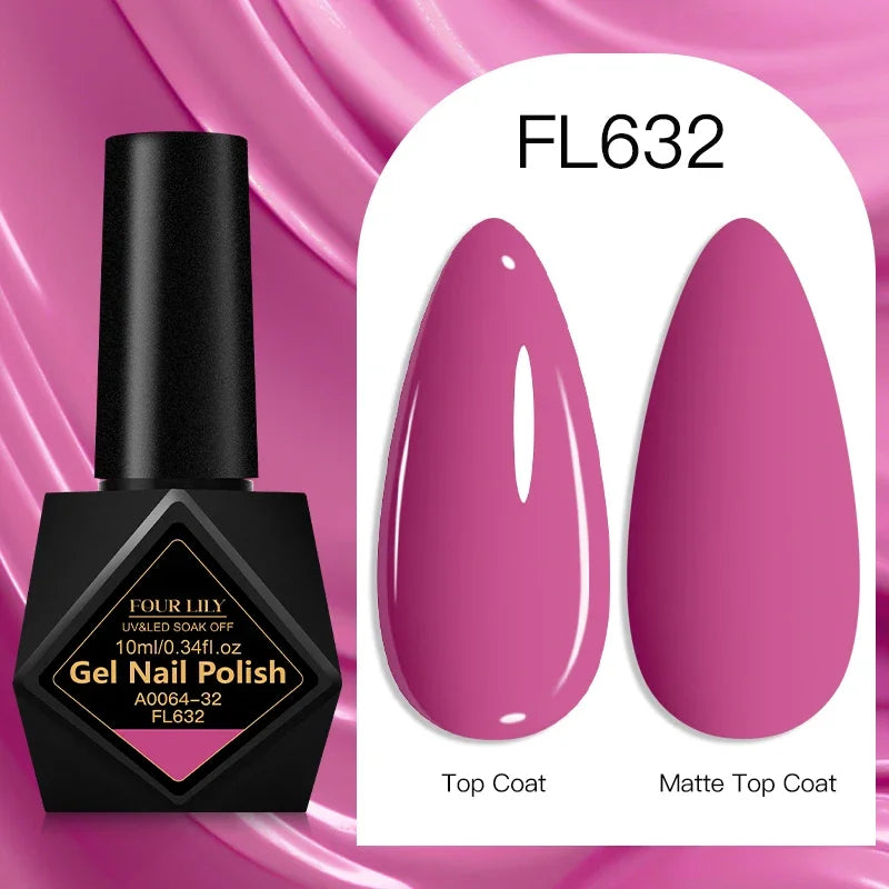 Four Lily Gel Nail Polish — Long Lasting Semi-Permanent Manicure Set