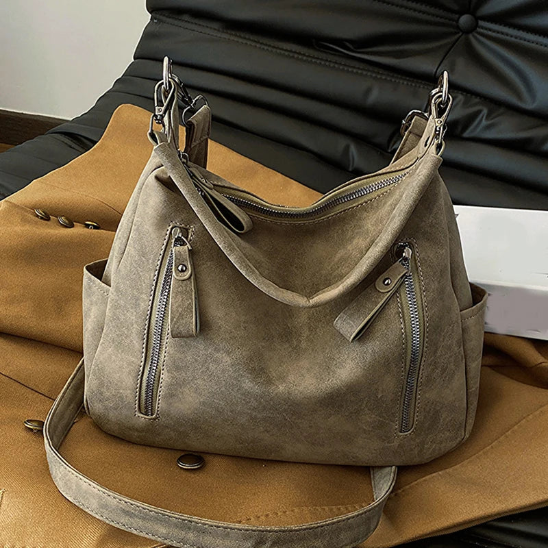 Yogodlns Women's Crossbody Bag — Large Capacity Matte PU Leather Purse