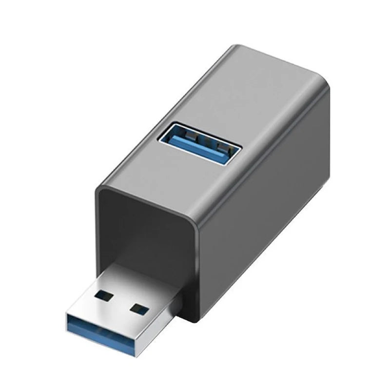 3-Port High Speed USB Hub — Compact Data Transfer Splitter for Laptops