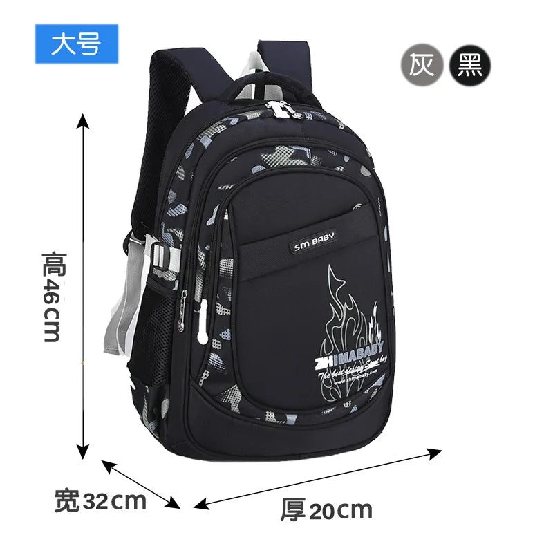 SOATIM Kids School Backpack — Large Waterproof Book Bag for Boys
