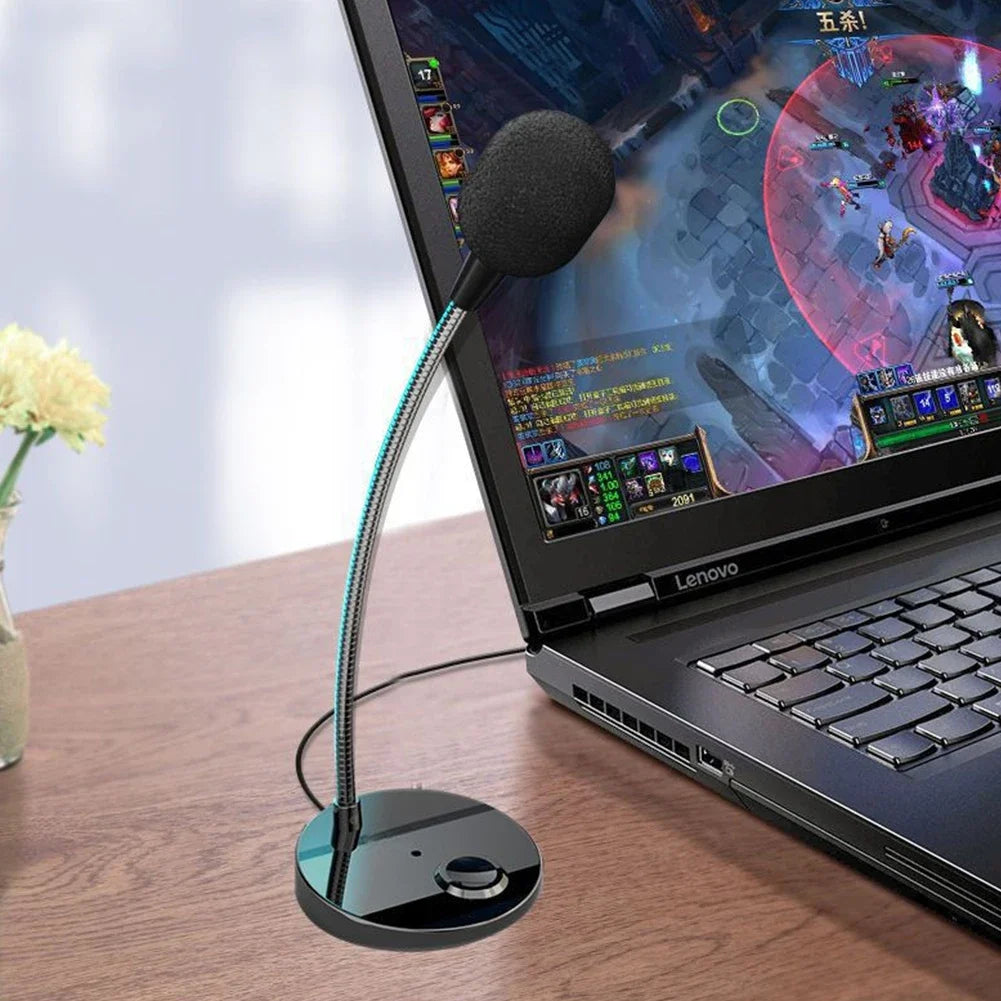 Fanmuran Desktop Condenser Microphone — Noise Reducing Wired Speech Mic