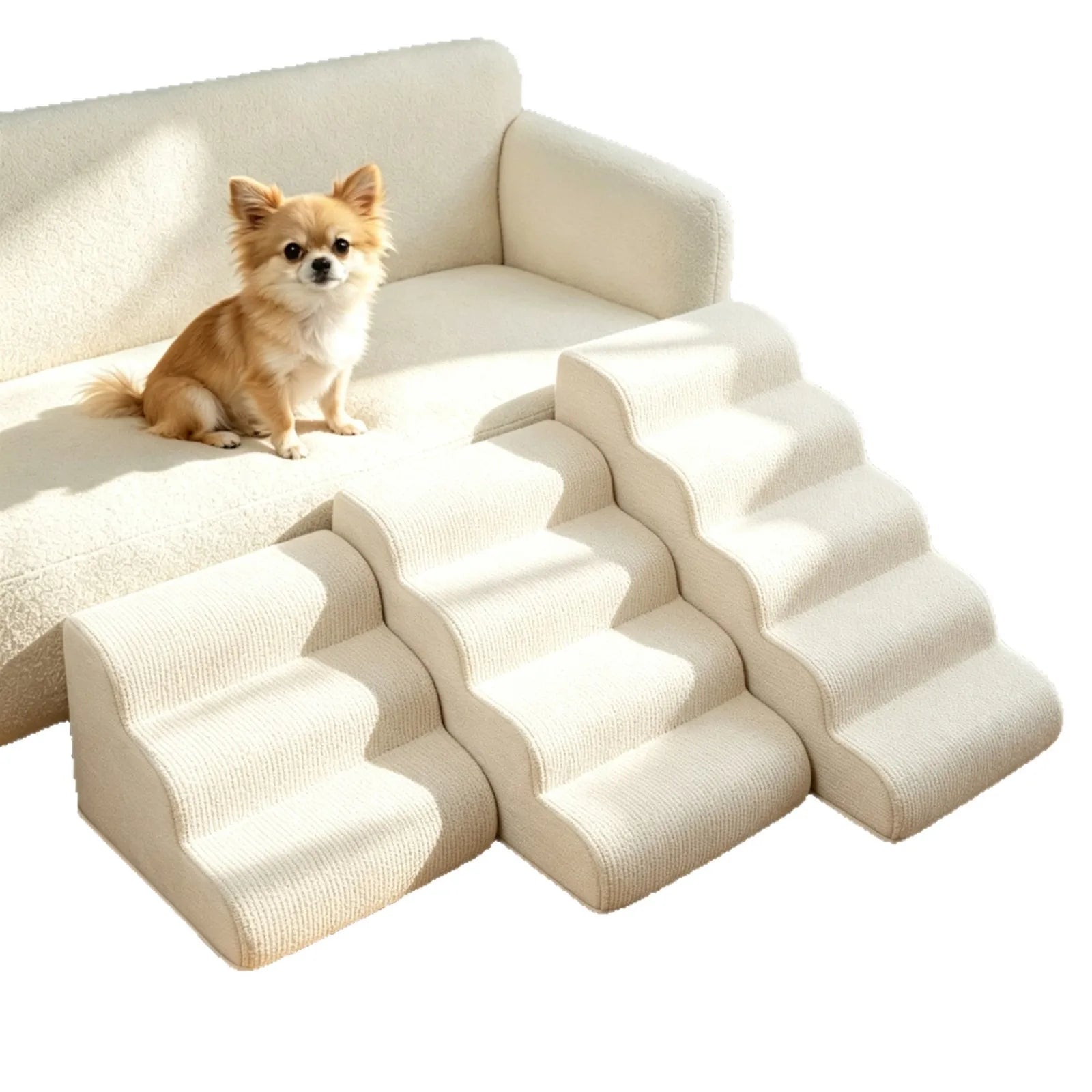 Pet Stairs Foam Ramp — Non-Slip Step Ladder for Dogs and Cats