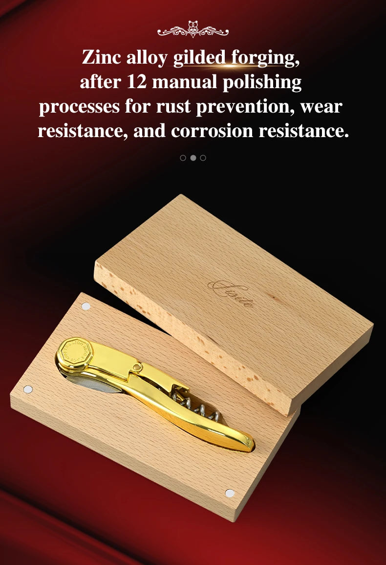 jisite Seahorse Wine Corkscrew — Multi-Functional Stainless Steel Opener