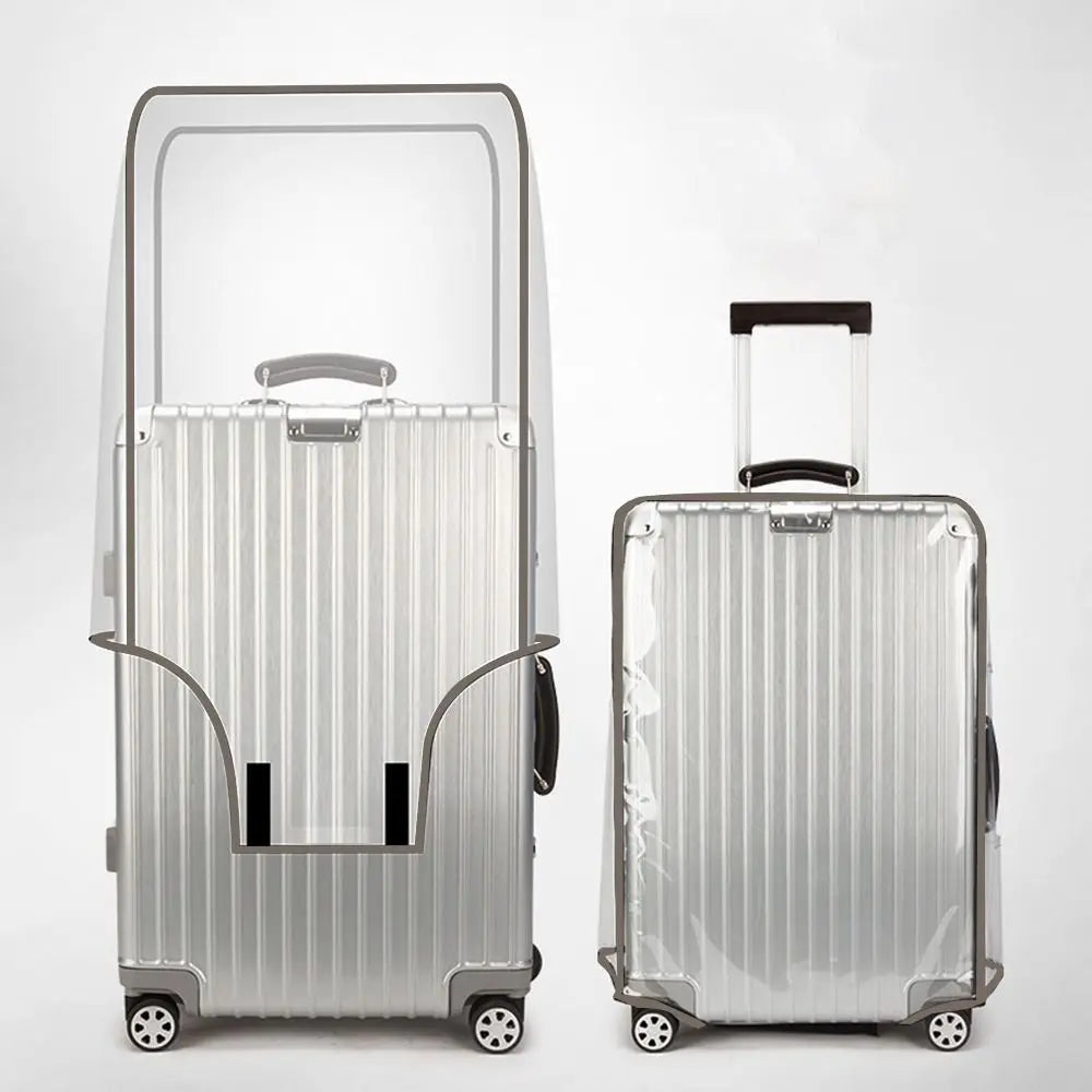Transparent Luggage Protector Cover — Waterproof Suitcase Guard, Clear PVC
