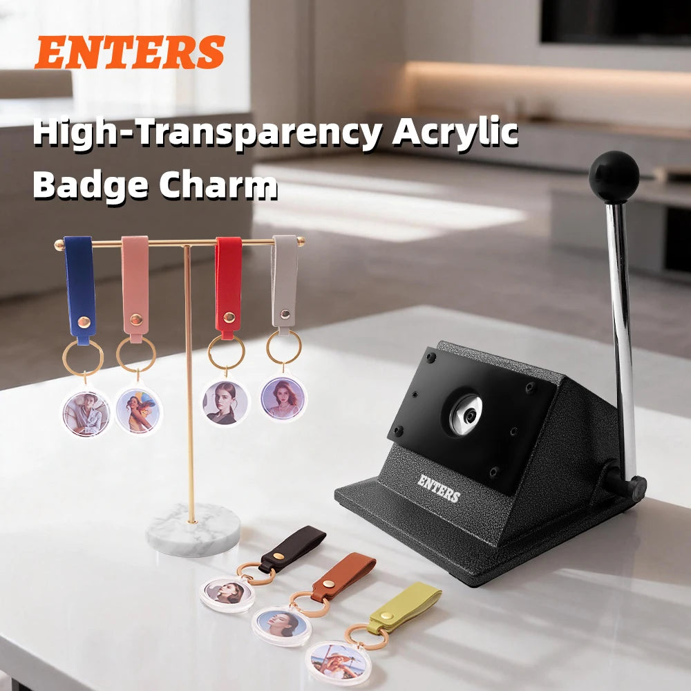 Acrylic Keychain Making Machine Kit — DIY Craft Press with 100 Sets of Materials