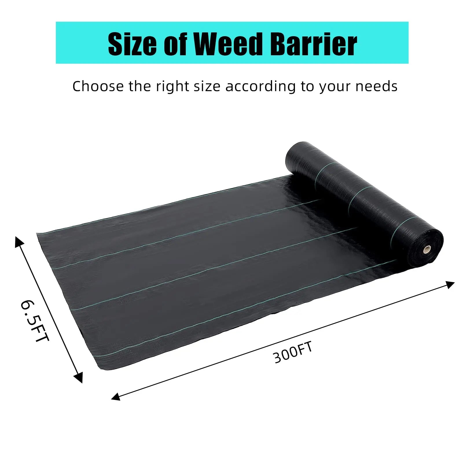 Heavy Duty Weed Barrier Fabric — Premium Landscape Ground Cover Mat