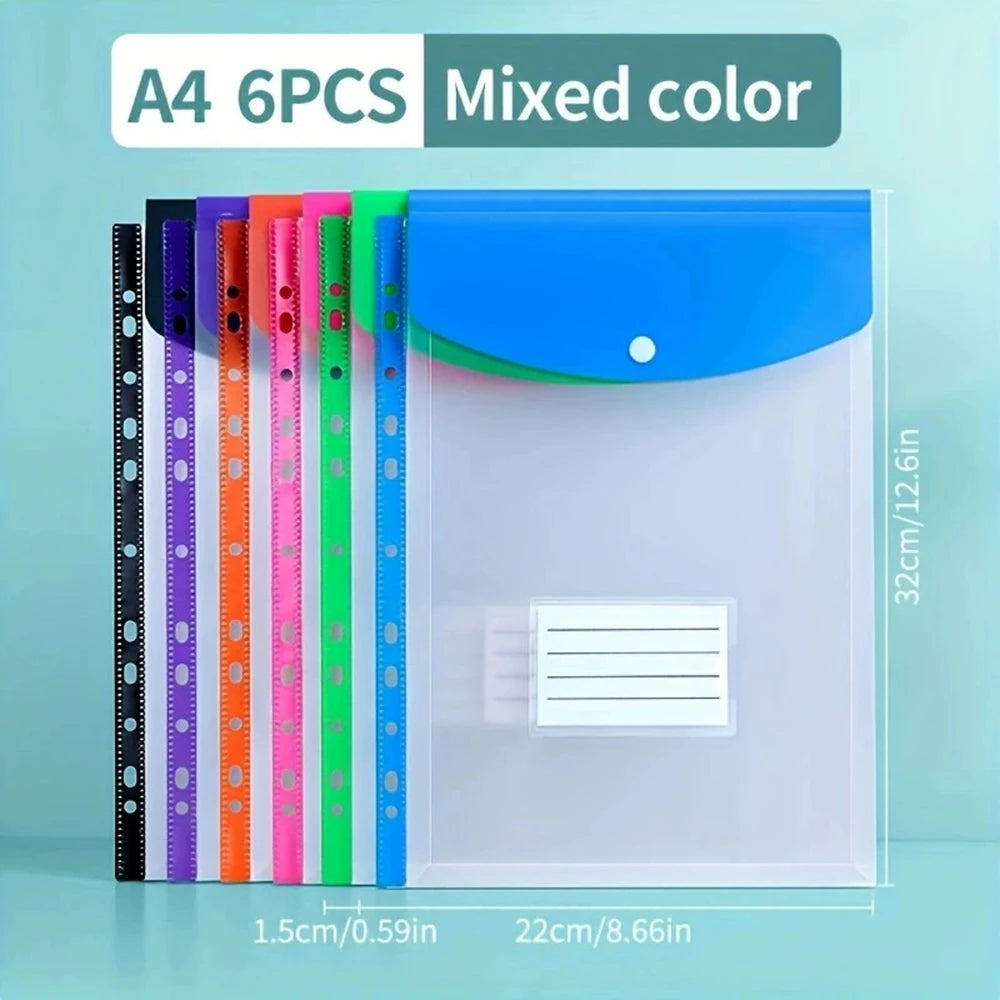 Haile A4 Loose-Leaf File Bags — High-Capacity Expandable Document Folders