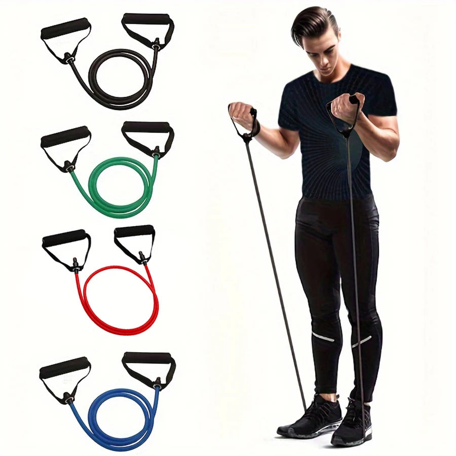 4-Level Resistance Band Set — Strength Training with Handles for Home Workouts